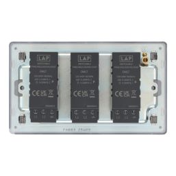 LAP  3-Gang 2-Way LED Dimmer Switch  Antique Brass with Colour-Matched Inserts