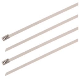 Essentials Stainless Steel Cable Ties Metallic 30cm x 0.46cm 100 Pack