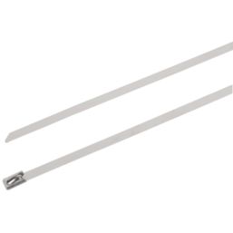 Essentials Stainless Steel Cable Ties Metallic 30cm x 0.46cm 100 Pack