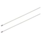 Essentials Stainless Steel Cable Ties Metallic 30cm x 0.46cm 100 Pack