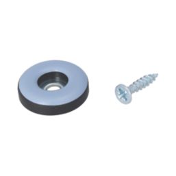 Fix-O-Moll Grey Round Screwed Easy Gliders 22mm x 22mm 50 Pack