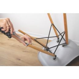 Fix-O-Moll Grey Round Screwed Easy Gliders 22mm x 22mm 50 Pack