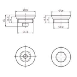 ETAL  Vent & Blanking Plug Kit (26mm) Anthracite 2 Pieces