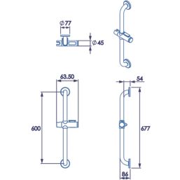 Croydex Assistive Showering Kit Chrome