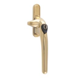Smith & Locke  Right-Handed Cockspur Window Handle Polished Brass
