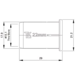 Flomasta  Plastic Push-Fit Pipe Inserts 22mm 10 Pack