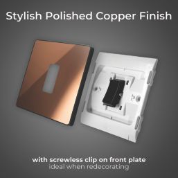 British General Evolve 20 A  16AX 1-Gang 2-Way Light Switch  Copper with Black Inserts