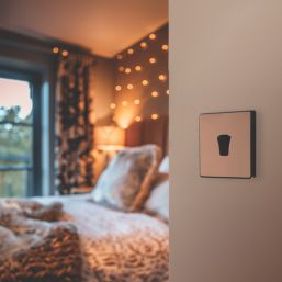 British General Evolve 20 A  16AX 1-Gang 2-Way Light Switch  Copper with Black Inserts