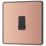 British General Evolve 20 A  16AX 1-Gang 2-Way Light Switch  Copper with Black Inserts