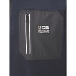 JCB Trade 1/4 Zip Tech Fleece Navy Small 38-40" Chest