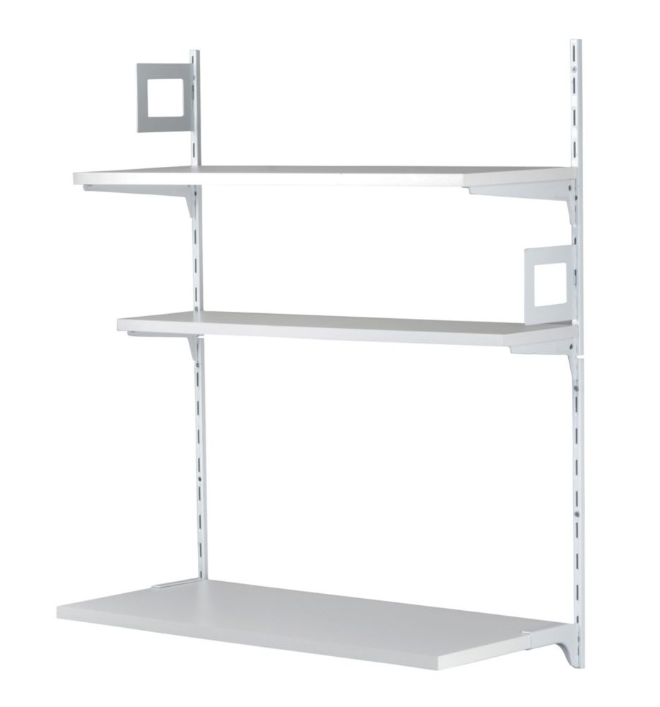 RB UK 3Tier PowderCoated Steel Home Office Shelving Unit 810mm x