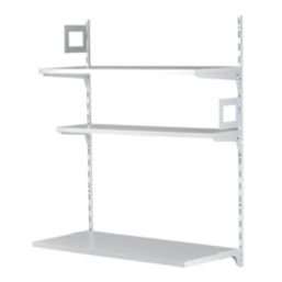 RB UK  3-Tier Powder-Coated Steel Home Office Shelving Unit 810mm x 410mm x 1000mm