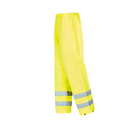 Site Huske Hi-Vis Over Trousers Elasticated Waist Yellow Large 27" W 30" L