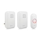 Byron DBY-22314UK Plug-In & Battery-Powered Wireless Doorbell Kit White 3 Piece Set