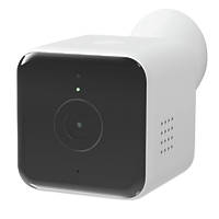 Hive  Mains-Powered White Wired 1080p Outdoor Square Outdoor Smart Camera