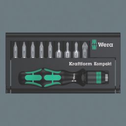 Wera Kraftform Kompakt 10 Interchangeable Screwdriver Set 10 Pieces