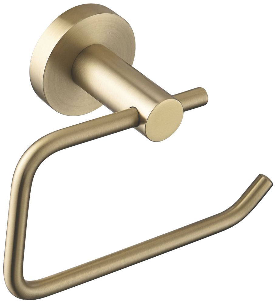 Bristan Round Toilet Roll Holder Brushed Brass Screwfix