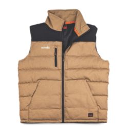 Scruffs Worker Padded Bodywarmer with Ripstop Panels Stone Medium 39-41" Chest