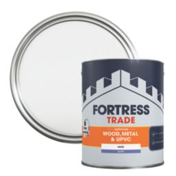 Fortress Trade 2.5Ltr White Satin Emulsion Multi Surface Paint