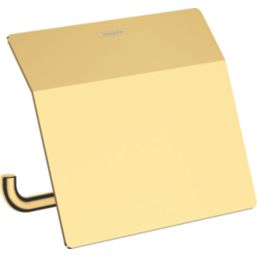 Hansgrohe AddStoris Toilet Roll Holder with Cover Polished Gold Optic