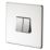Crabtree Platinum 10AX 2-Gang 2-Way Light Switch  Polished Chrome