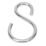 Essentials S-Hooks Stainless Steel 75 x 5mm 2 Pack