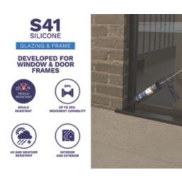 Bostik  Window & Door Frame Silicone Sealant Clear 310ml