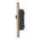 Contactum Lyric 10AX 1-Gang 2-Way Light Switch  Brushed Brass with Black Inserts