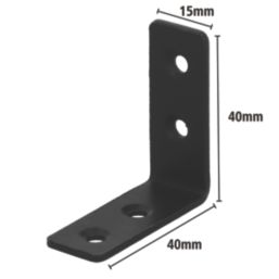 Magnodur Chair Brackets Black 40mm x 40mm x 15mm 10 Pack
