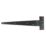 GateMate Black Straight Premium Strong Tee Hinge 150mm x 18" x 450mm 2 Pack