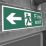 Essentials  Non Photoluminescent "Fire Exit Man Left Arrow" Sign 150mm x 400mm