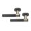 Designer Levers Kensington Knurled Lever on Rose Door Handle Pair Black / Nickel