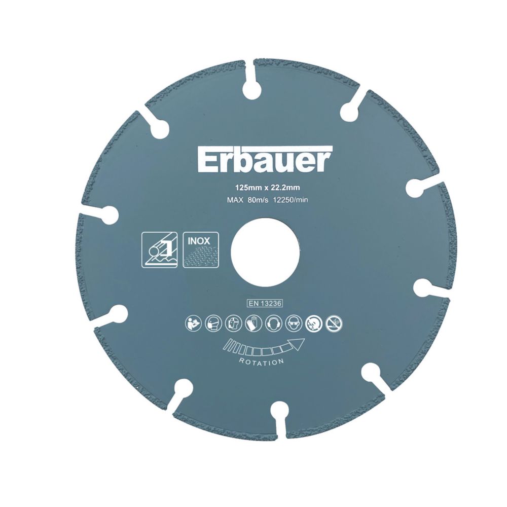 Erbauer Metal Diamond Blade 5" (125mm) x 1.3mm x 22.2mm Screwfix