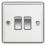Knightsbridge  10AX 2-Gang 2-Way Light Switch  Polished Chrome