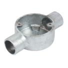 Pro-Fix 2 Way 25mm Through Conduit Box Silver