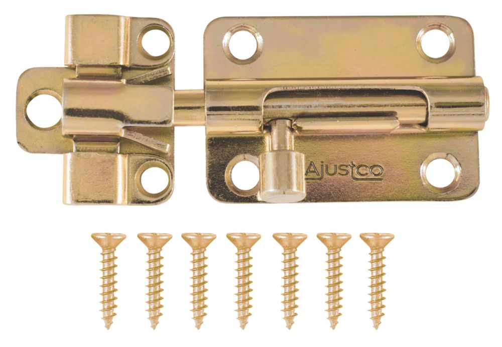 Ajustlock Adjustable Barrel Bolt Brass 75mm Screwfix
