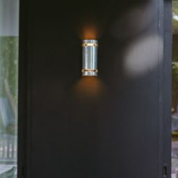Lutec Ran Outdoor Wall Light Galvanised Steel