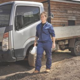 Site Betoia Womens Stretch Coveralls Blue Size 10 28" L