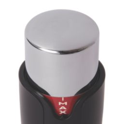 Flomasta  1/2" x 15mm Black/Chrome Straight & L/S Modern Thermostatic Radiator Valve & Lockshield