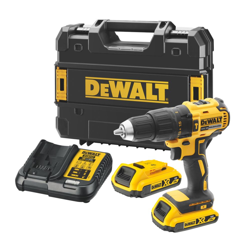 Taladro percutor a batería Dewalt DCD778D2X XR Li-Ion 18 V + tacos NP +  bolsa