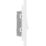 British General Evolve 20A 16AX 1-Gang 2-Way Light Switch  Brushed Steel with White Inserts
