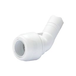 Hep2O  Plastic Push-Fit Equal 45° Keyless Stem Elbow 22mm