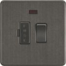 Knightsbridge  13A Switched Fused Spur with LED Smoked Bronze