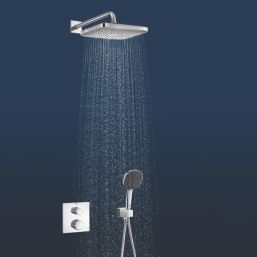 Grohe Precision 250 Square HP Rear-Fed Concealed Chrome Thermostatic Shower System
