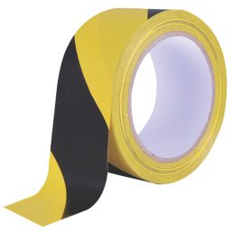Diall Marking Tape Black/Yellow 33m x 50mm