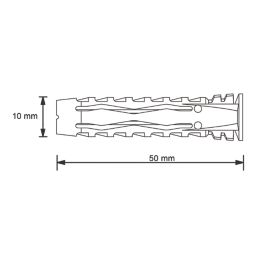 Easyfix  Wall Plugs 10mm x 50mm 100 Pack