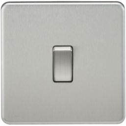 Knightsbridge  20A 1-Gang DP Control Switch Brushed Chrome