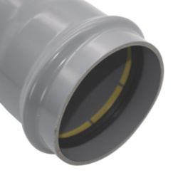 FloPlast  Push-Fit Single Socket Soil Pipe Grey 110mm x 1m