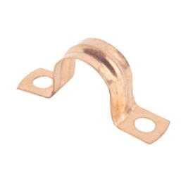 Essentials  15mm Pipe Clips Copper 10 Pack