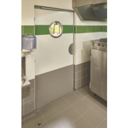 Mottez Round Porthole Vision Panel 260mm Brushed & Polished Steel